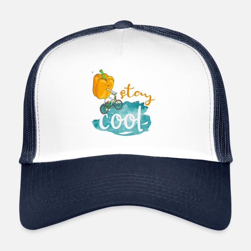 Bleib cool: Chillige Paprika Comic Charakter Figur Trucker Cap