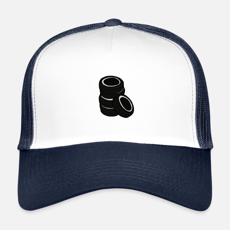 Alte Autoreifen, Comicstyle, Geschenkidee Männer Trucker Cap