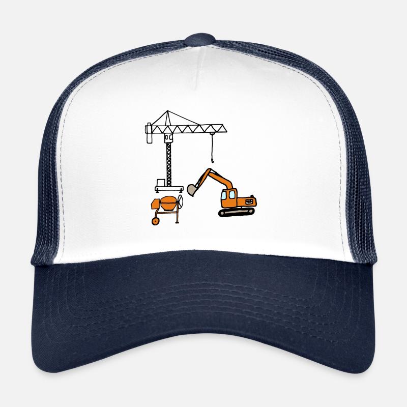 Machines de construction - bande dessinée, dessin animé Casquette trucker 
