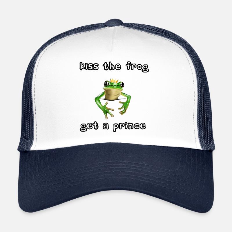 Kiss the frog - get a princess - Trucker Cap - Weiß/Navy