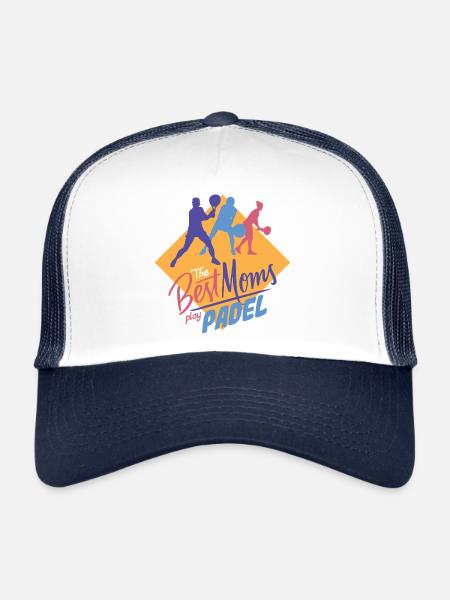 Padel Mom Padel Player Padelennis Mama Mother - Trucker Cap - white/navy - Front