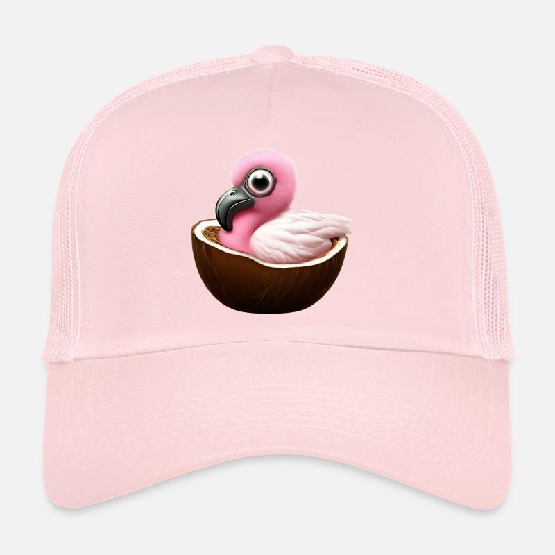Coconut Flamingo Trucker Cap