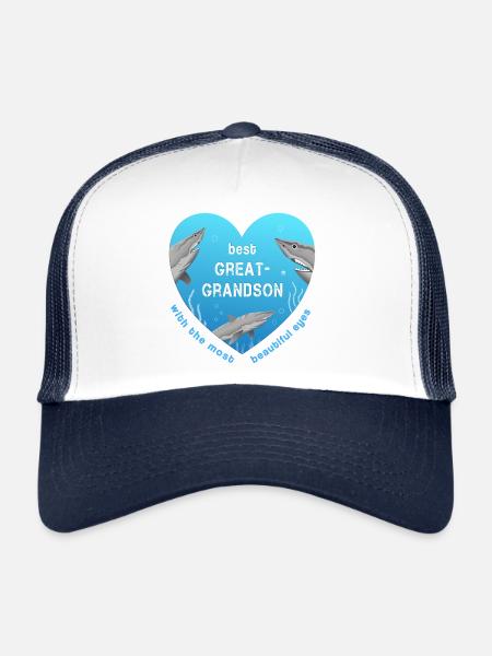 meilleur arrière-petit-fils - Casquette trucker  - blanc/marine - Devant