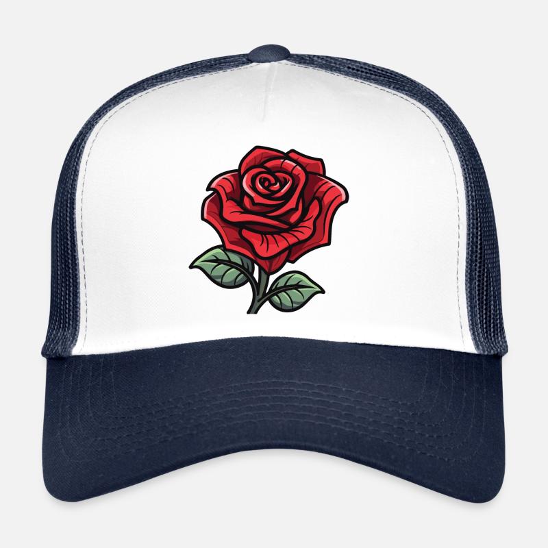 Rose Symbol Liebe Trucker Cap