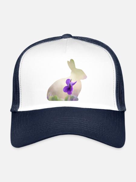 Rabbit Rabbit - Trucker Cap - white/navy - Front