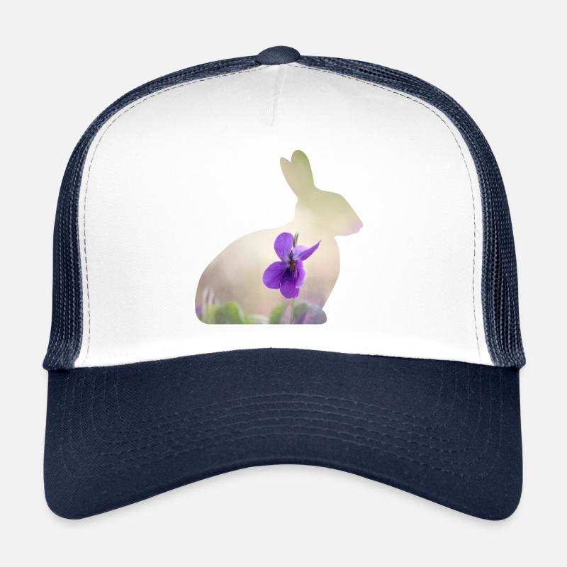 Hase Kaninchen - Trucker Cap - Weiß/Navy