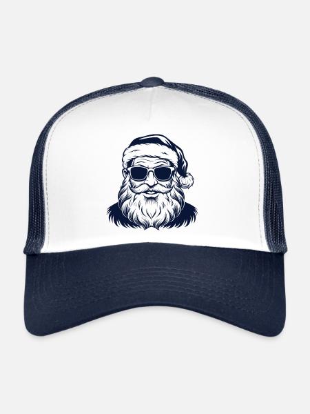 Santa Claus Cool Santa - Trucker Cap - white/navy - Front