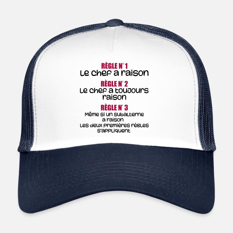 Les règles du chef Casquette trucker 