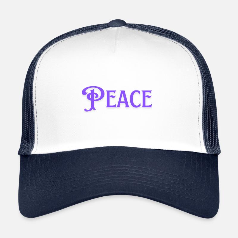 Peace - Trucker Cap - Weiß/Navy