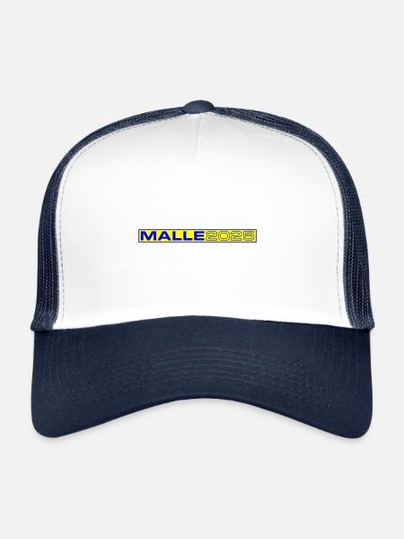 Malle 2025 - Casquette trucker  - blanc/marine - Devant