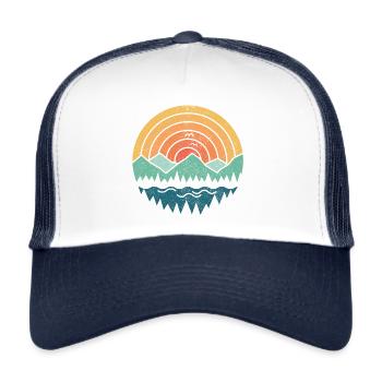Vintage Mountains - Trucker Cap - white/navy - Front