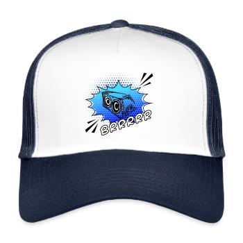 bass box - Trucker Cap - white/navy - Front