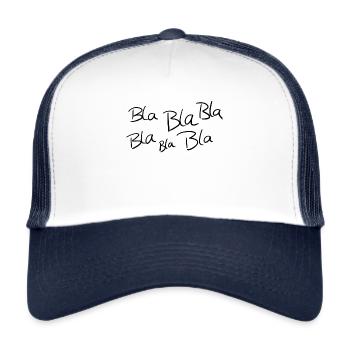 Blab babble talking cheeky funny talkative - Trucker Cap - white/navy - Front