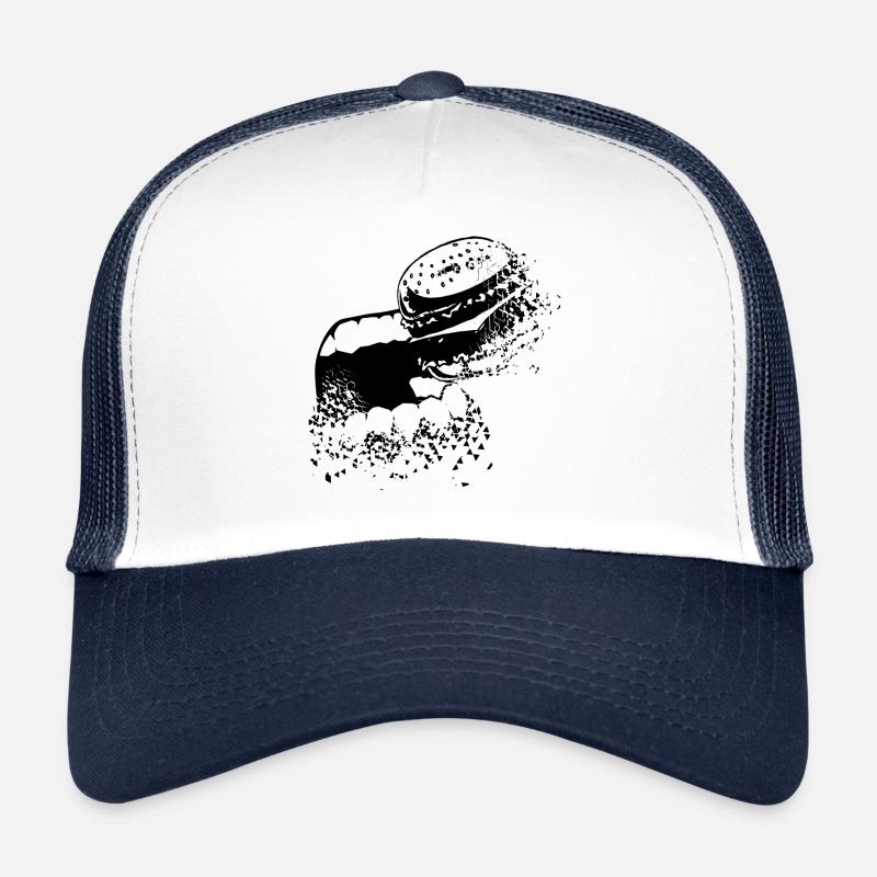 Burger - Casquette trucker  - blanc/marine