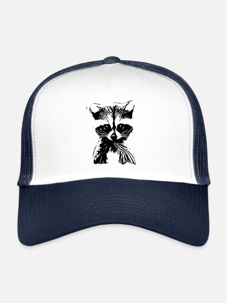 Rat de lavage - Casquette trucker  - blanc/marine - Devant
