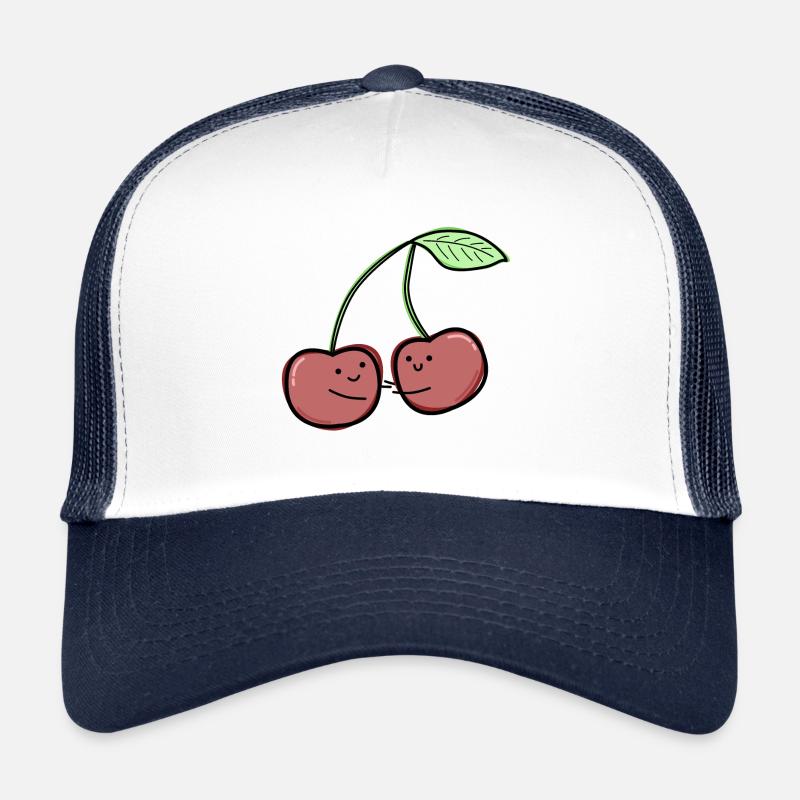 Süße Kirschen - Trucker Cap - Weiß/Navy