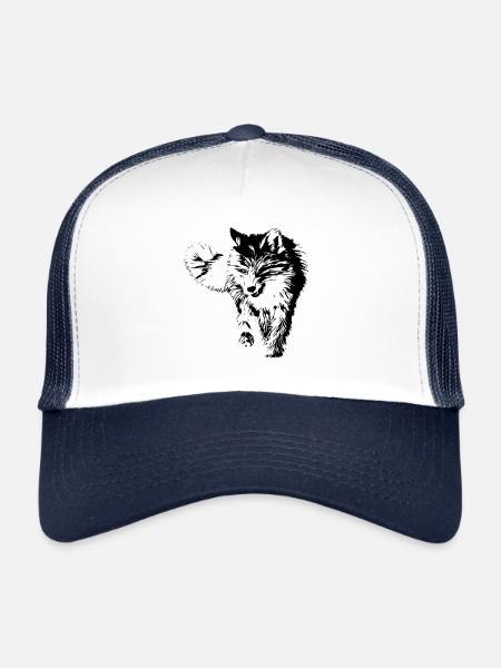 Renard - Casquette trucker  - blanc/marine - Devant