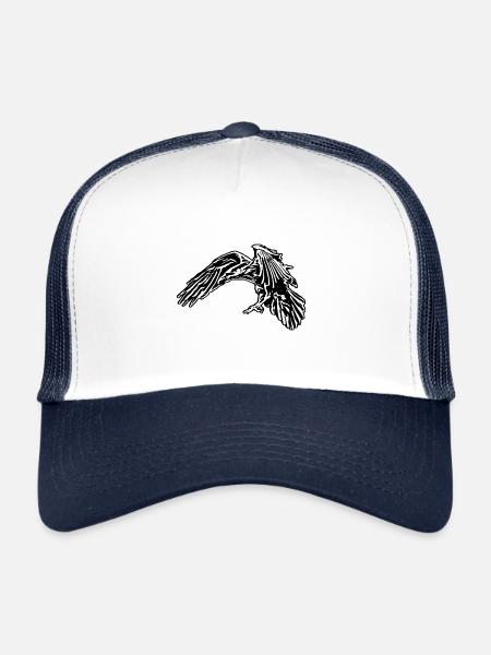Corbeau - Casquette trucker  - blanc/marine - Devant