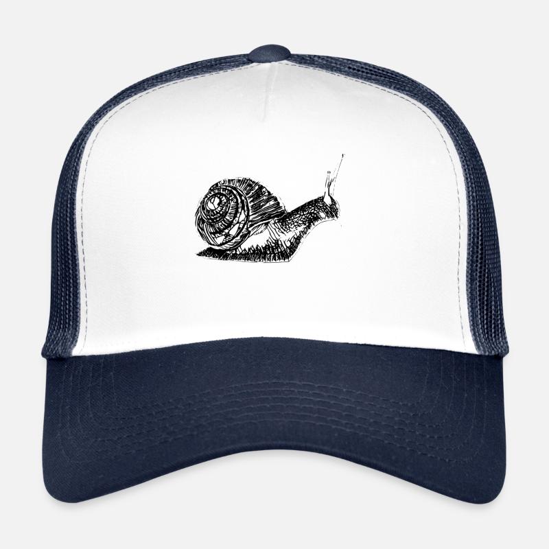 Schnecke - Trucker Cap - Weiß/Navy