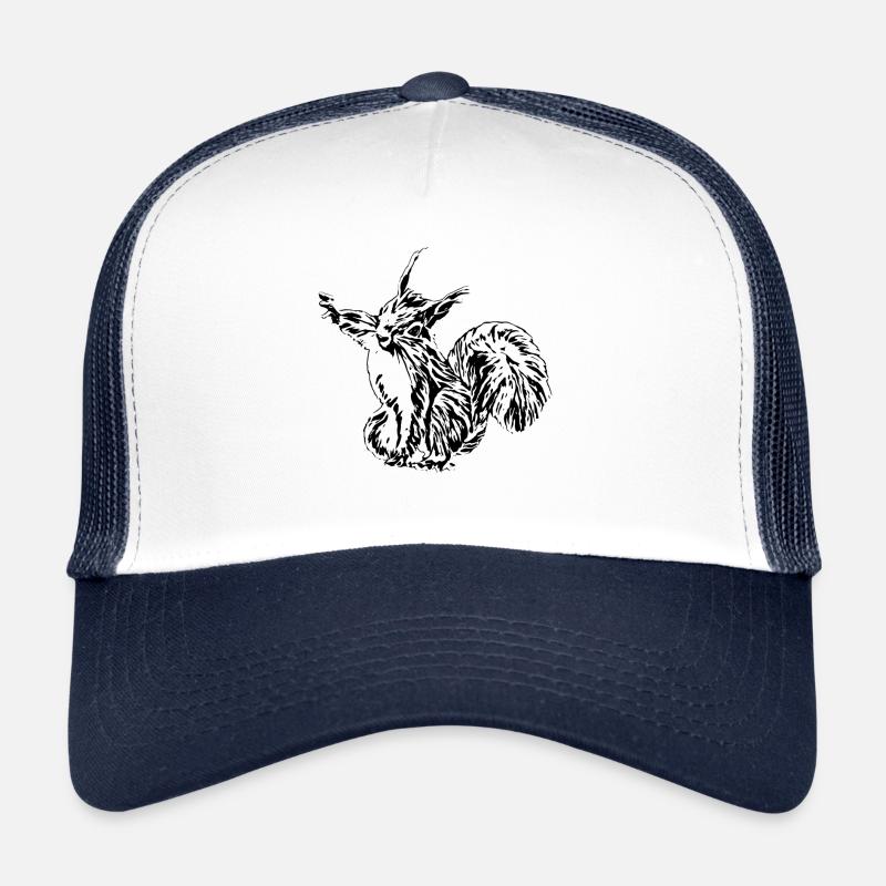 squirrel - Trucker Cap - white/navy