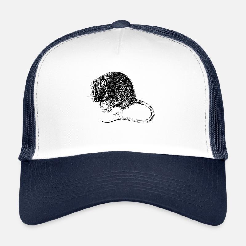 Rat - Casquette trucker  - blanc/marine