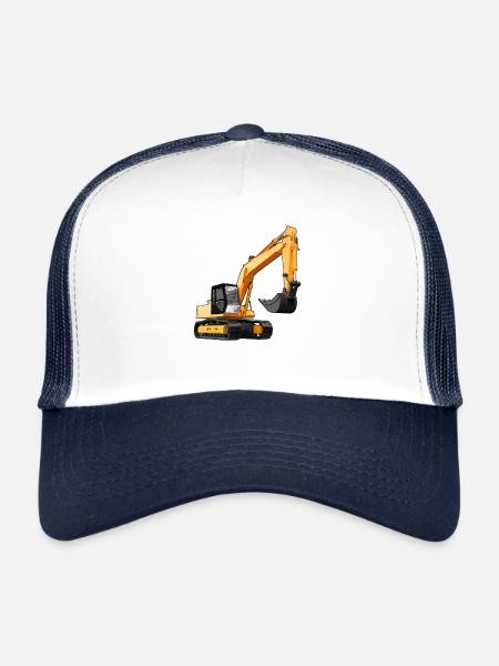Idée cadeau cadeau pelle - Casquette trucker  - blanc/marine - Devant