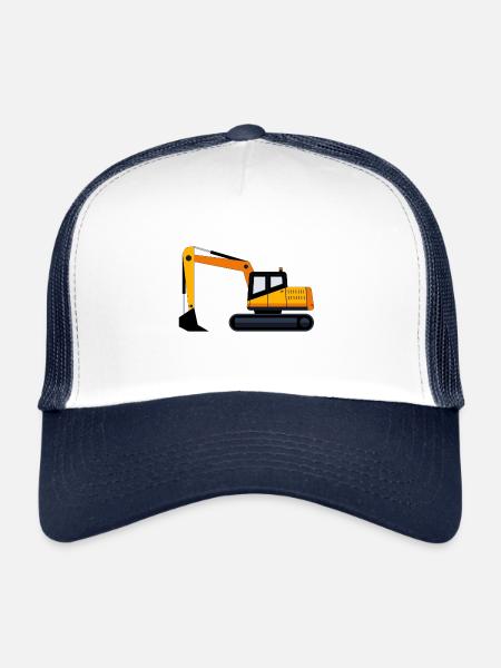 Idée cadeau cadeau pelle - Casquette trucker  - blanc/marine - Devant