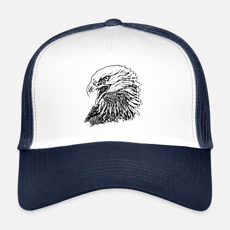 Adler - Trucker Cap - Weiß/Navy