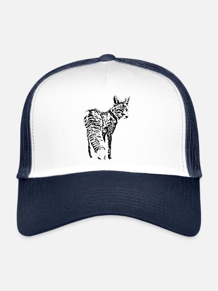 renard - Casquette trucker  - blanc/marine - Devant