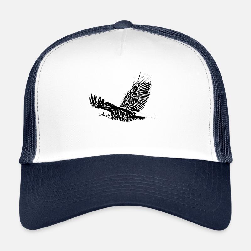 Adler - Trucker Cap - Weiß/Navy