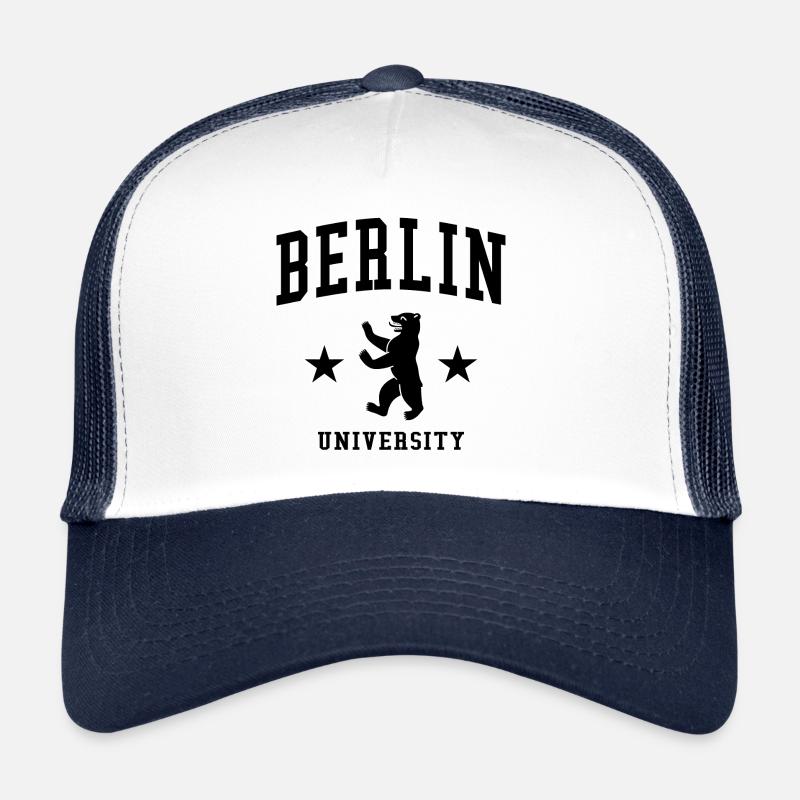 Berlin University - Trucker Cap - Weiß/Navy