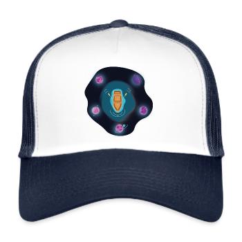 Diving in the universe - Trucker Cap - Weiß/Navy - Vorne