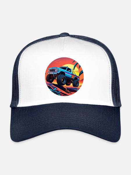 RETRO OFFROAD - Trucker Cap - Weiß/Navy