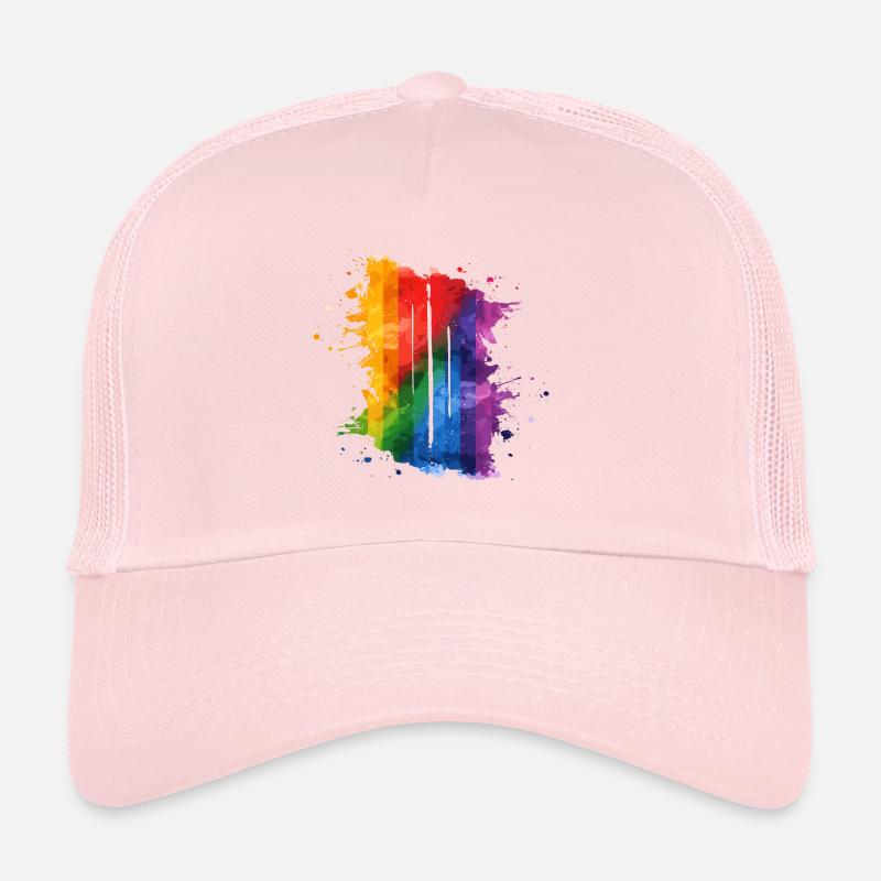 Peinture de blobs arc-en-ciel Casquette trucker 