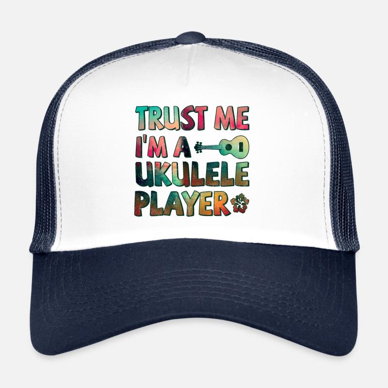 Trust me I’m a Ukulele player - Trucker Cap - Weiß/Navy