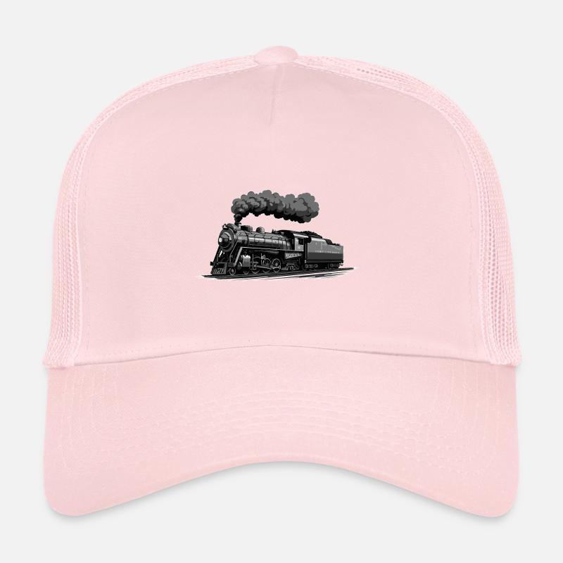 Klassische Dampflok auf Fahrt Trucker Cap