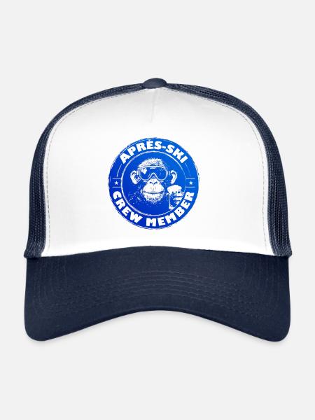 Monkey après-ski Team Dicton - Casquette trucker  - blanc/marine - Devant