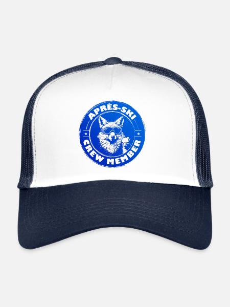 Fuchs Apres Ski Team Spruch - Trucker Cap - Weiß/Navy - Vorne