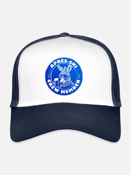 Dicton de l’équipe d’après-ski Donkey - Casquette trucker  - blanc/marine - Devant