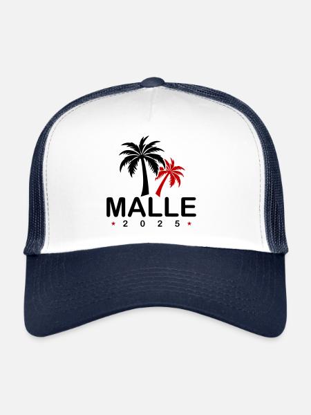 Malle 2025 - Trucker Cap - white/navy - Front