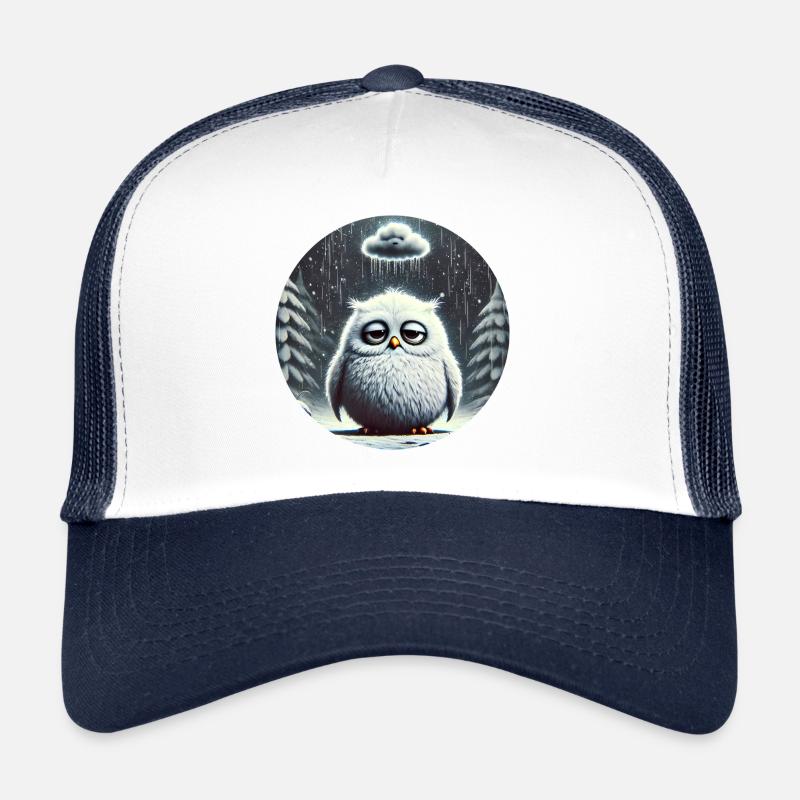 Owl Triste in freezing rain Trucker Cap