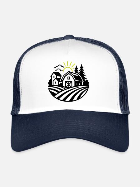 Bauernhof Farm - Trucker Cap - white/navy - Front