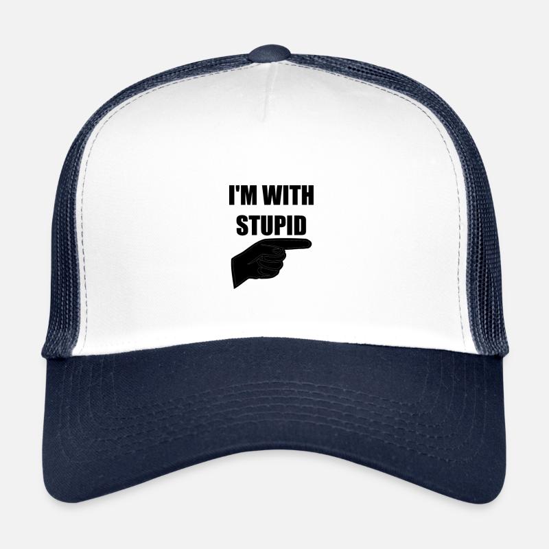 Im With Stupid - Trucker Cap - Weiß/Navy