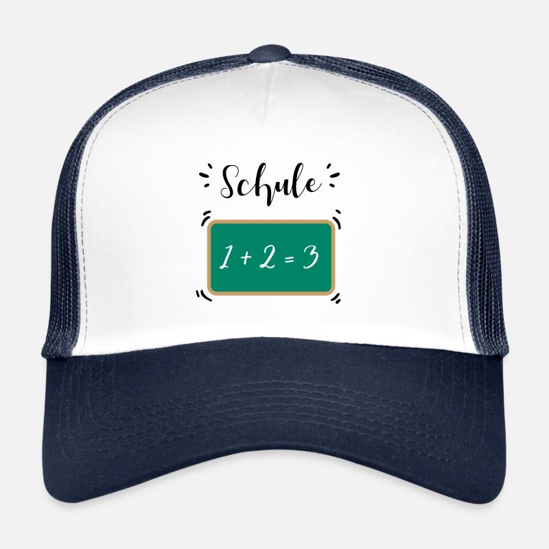 Schule - Trucker Cap - Weiß/Navy