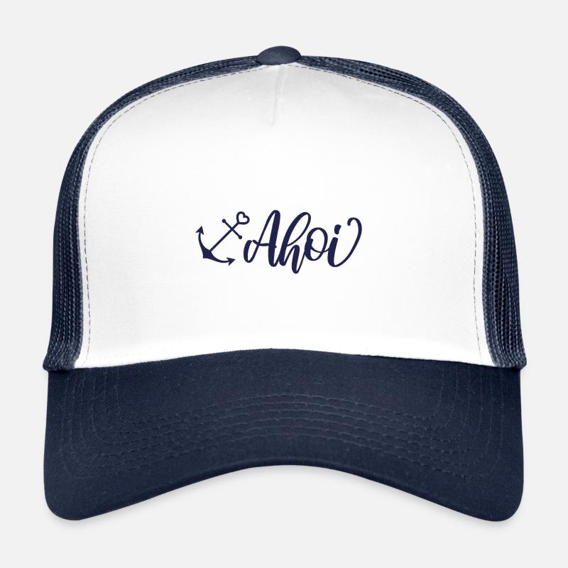 Ahoi - Trucker Cap - Weiß/Navy