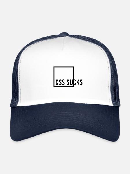 CSS Sucks - Trucker Cap - white/navy - Front