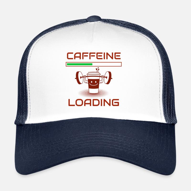 Conception de chargement de caféine pour tous les amateurs de café. Casquette trucker 