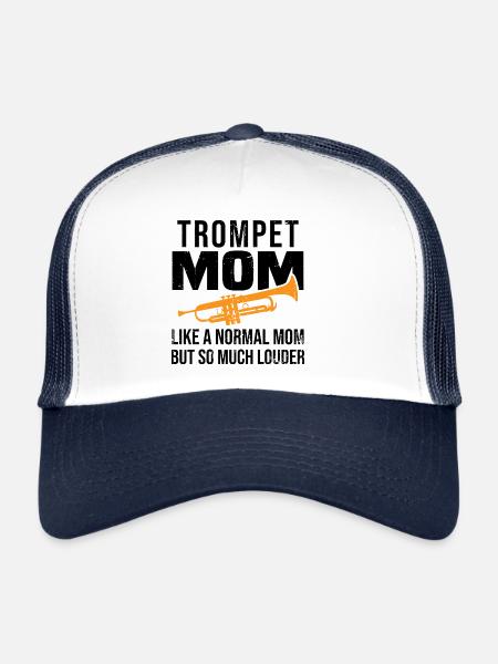 Mom deceives - Trucker Cap - white/navy - Front