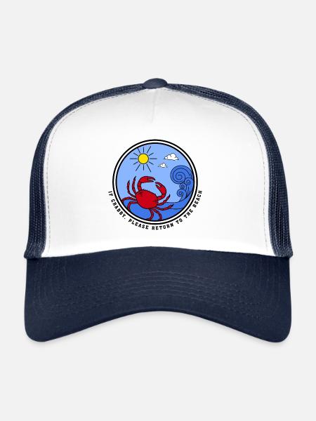 Krabbe und meer - Trucker Cap - Weiß/Navy - Vorne