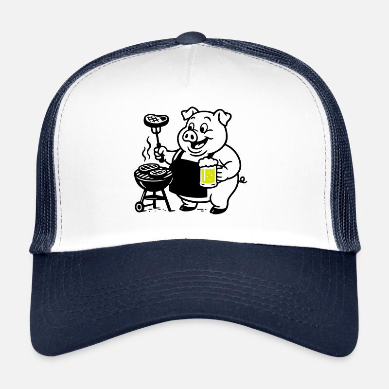 Schwein Grillen Bier Trucker Cap